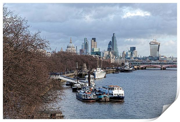 London Skyline from Waterloo Bridge Print by Philip Pound