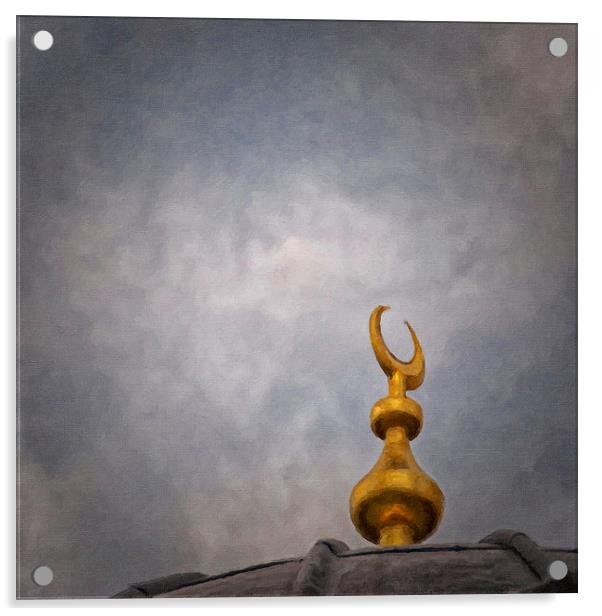 Islam Moon Painting Acrylic by Antony McAulay