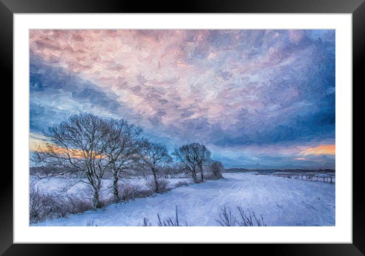 Winter Sunrise Framed Mounted Print by Antony McAulay