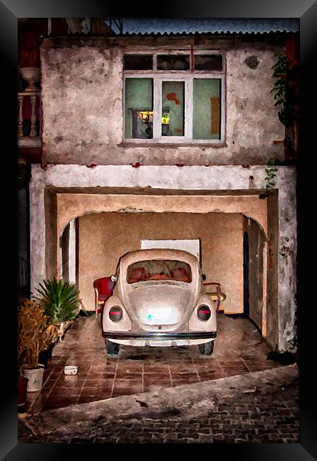 VW Beetle Painting Framed Print by Antony McAulay