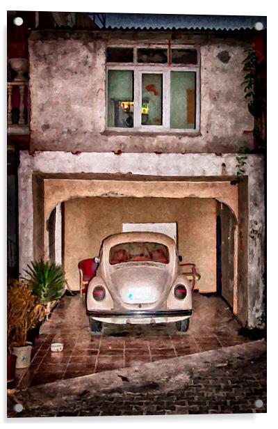 VW Beetle Painting Acrylic by Antony McAulay