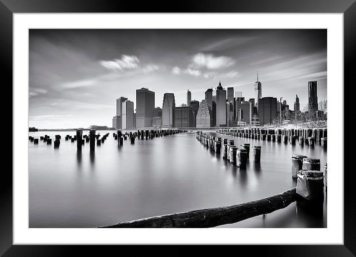 Smooth Manhattan Framed Mounted Print by Kevin Ainslie