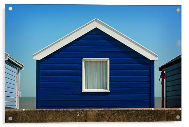 Beach hut Acrylic by Castleton Photographic