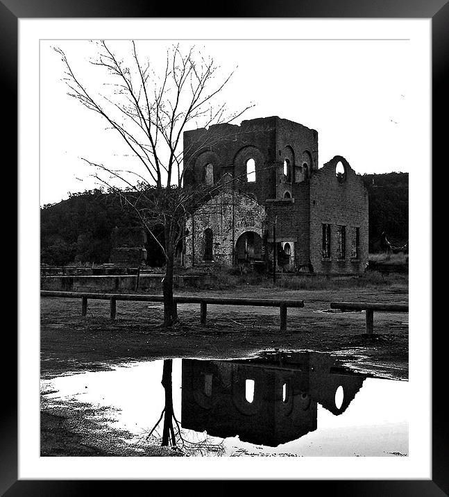 Reflected Ruins Framed Mounted Print by Rozlen Willoughby