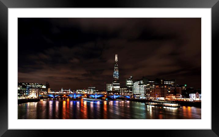 River Lights London Framed Mounted Print by Scott  Hughes