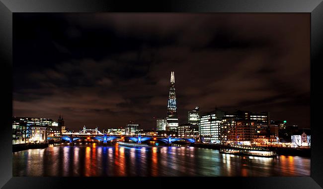River Lights London Framed Print by Scott  Hughes