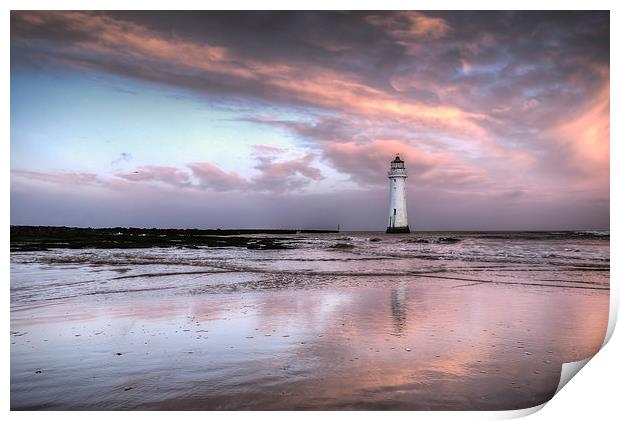 February sunrise at Perch Rock Print by Paul Farrell Photography