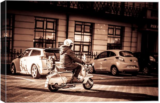 Scooter man Canvas Print by Sean Wareing