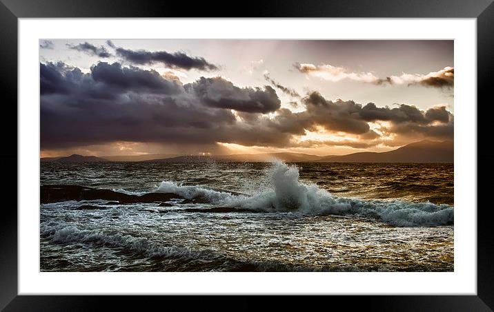 Portencross at sunset Framed Mounted Print by Geo Harris