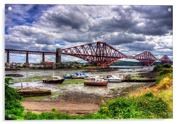 Low Tide in North Queensferry Acrylic by Tom Gomez