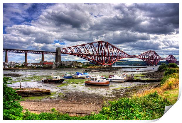 Low Tide in North Queensferry Print by Tom Gomez