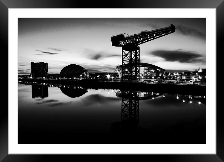 Glowing City of Industry Framed Mounted Print by Les McLuckie