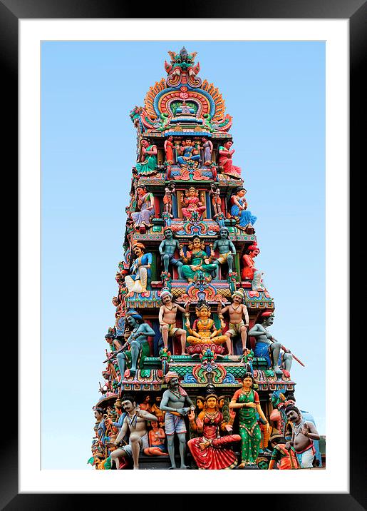 Hindu Temple Decoration, Singapore Framed Mounted Print by Geoffrey Higges