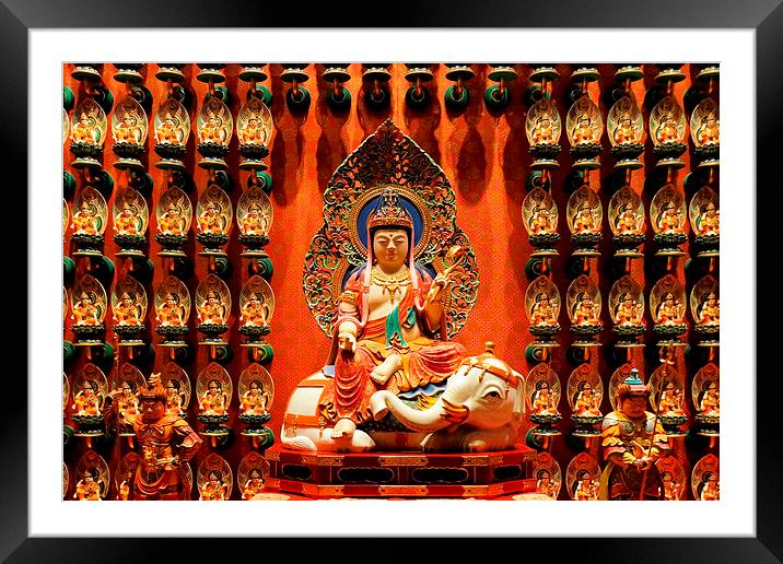Buddha Tooth Relic Temple, Singapore Framed Mounted Print by Geoffrey Higges