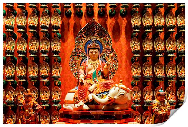 Buddha Tooth Relic Temple, Singapore Print by Geoffrey Higges
