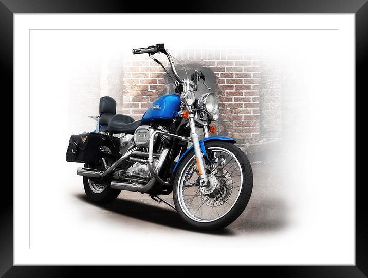Harley-Davidson Framed Mounted Print by Carl Shellis