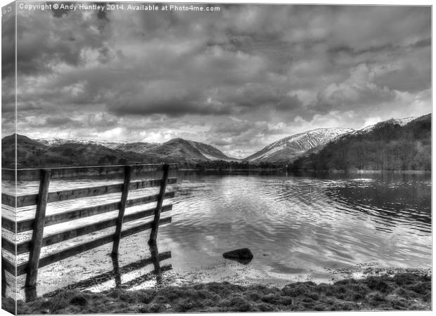 Gate on Lake Grasmere Canvas Print by Andy Huntley