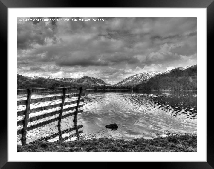 Gate on Lake Grasmere Framed Mounted Print by Andy Huntley
