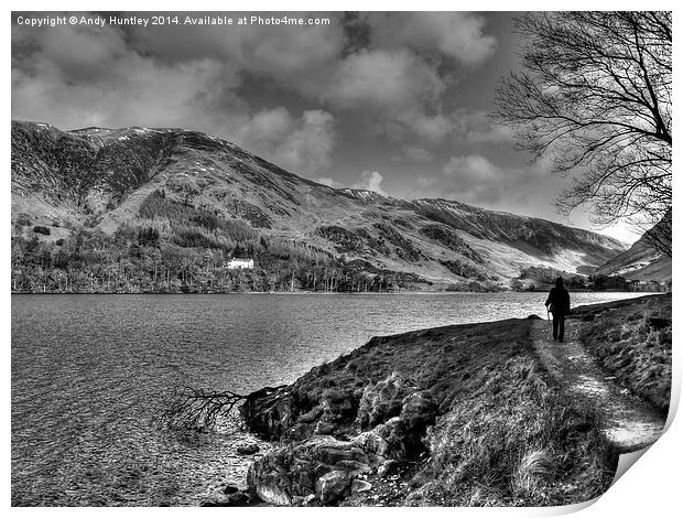 Lakeside Walk Print by Andy Huntley