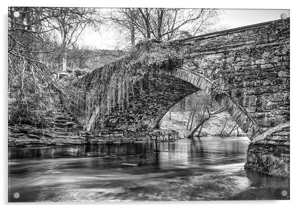 The Old Stone Bridge Acrylic by Christine Smart
