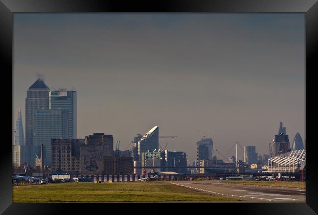 London City Airport Framed Print by David Pyatt