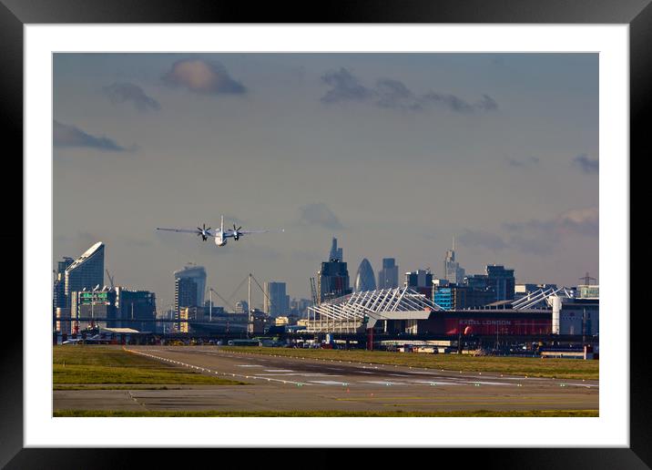 Take off from London Framed Mounted Print by David Pyatt
