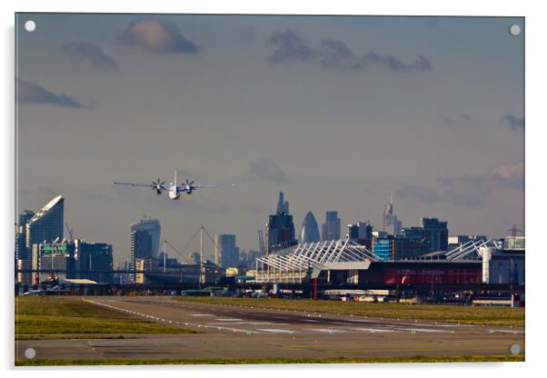 Take off from London Acrylic by David Pyatt