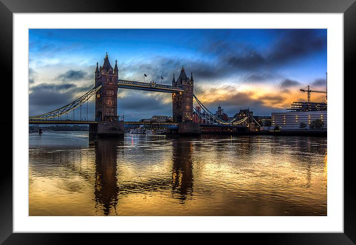 Tower Bridge London Framed Mounted Print by Olavs Silis