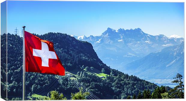 Swiss Flag Canvas Print by Olavs Silis