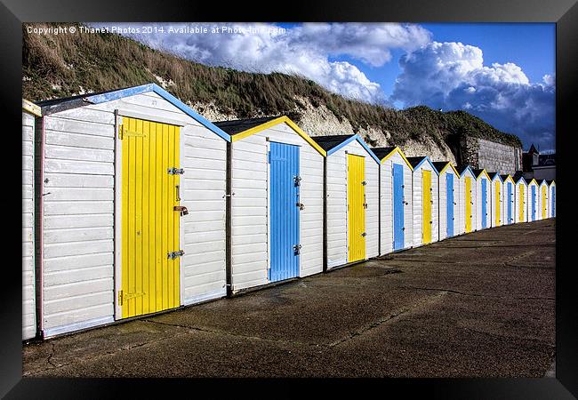 Westbay beach huts Framed Print by Thanet Photos