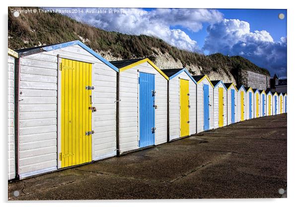 Westbay beach huts Acrylic by Thanet Photos