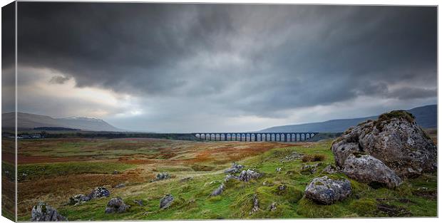 Storm over Ribblehead Viaduct Canvas Print by nick coombs