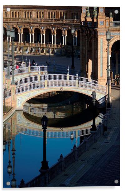 The square of Spain (Seville) Acrylic by Jose Manuel Espigares Garc