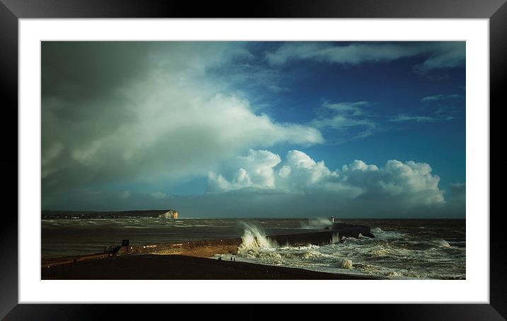 NewHaven Storm Framed Mounted Print by nick coombs
