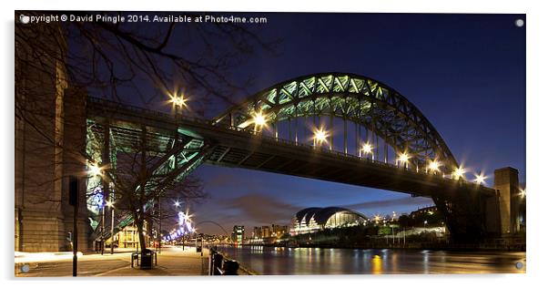 Newcastle Quayside Acrylic by David Pringle