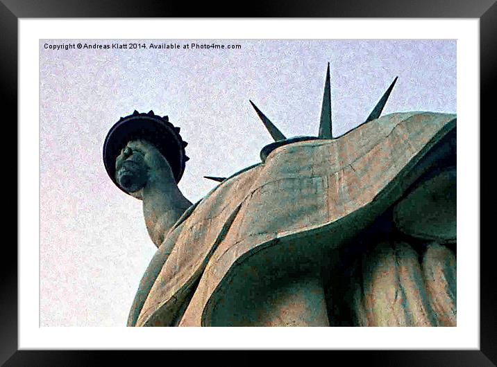 Liberty - The Other Side Framed Mounted Print by Andreas Klatt