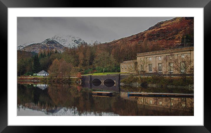 Inveruglas Power Station Framed Mounted Print by Geo Harris