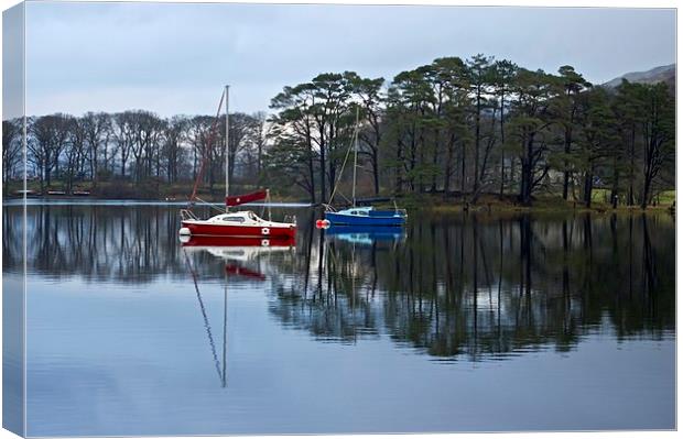 The stillness of the lake Canvas Print by Steven Plowman