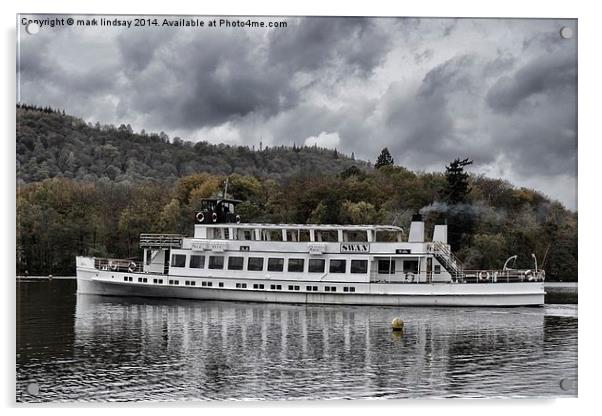 all aboard lake windermere Acrylic by mark lindsay