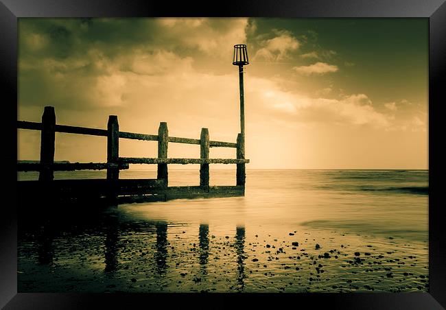 Fading light at Dawlish Warren Framed Print by Andy dean