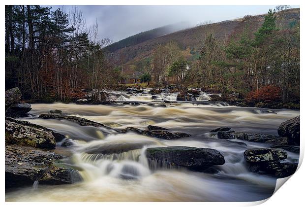 Falls Of Dochart Print by David Reid