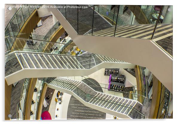 Liverpool Library Staircase Acrylic by Paul Madden