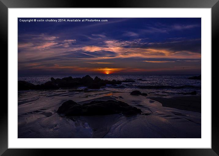 Thailand Beach Sunset Framed Mounted Print by colin chalkley