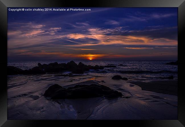 Thailand Beach Sunset Framed Print by colin chalkley