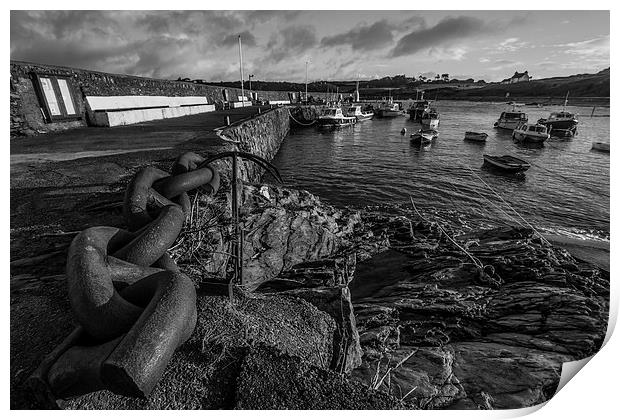Cemaes Bay Anglesey North Wales Print by P H