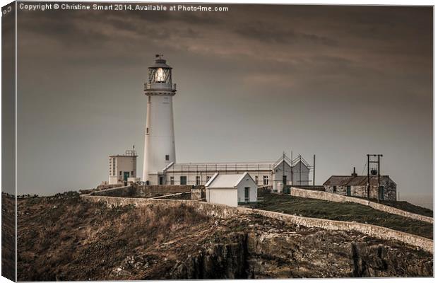 Early Evening at SouthStack Lighthouse Canvas Print by Christine Smart