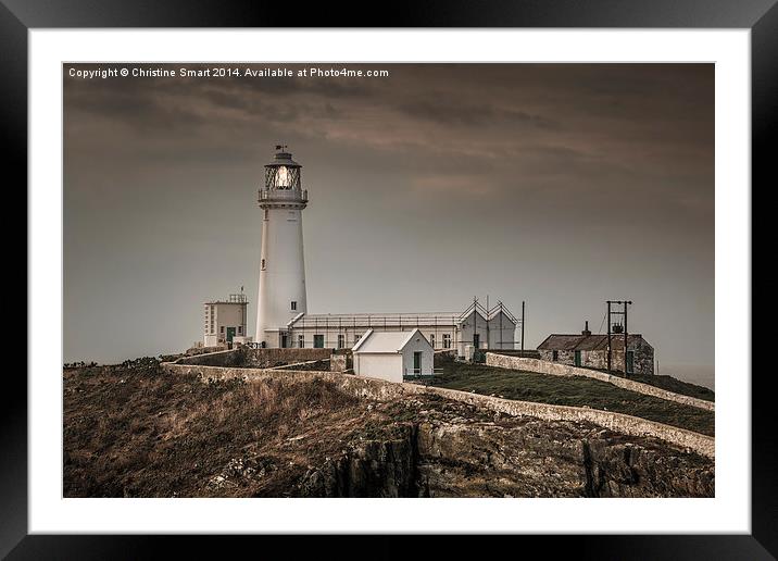 Early Evening at SouthStack Lighthouse Framed Mounted Print by Christine Smart