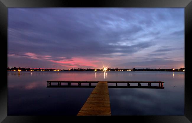 Lake Wendouree Sunset Framed Print by Matthew Burniston