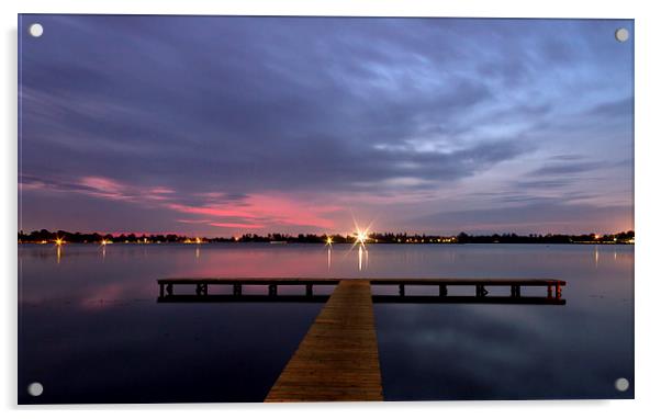 Lake Wendouree Sunset Acrylic by Matthew Burniston