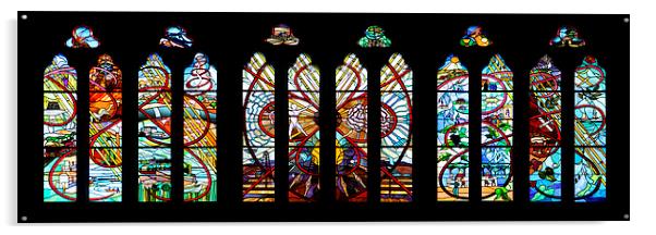 Cathedral Stained Glass Windows, Adelaide Acrylic by Geoffrey Higges
